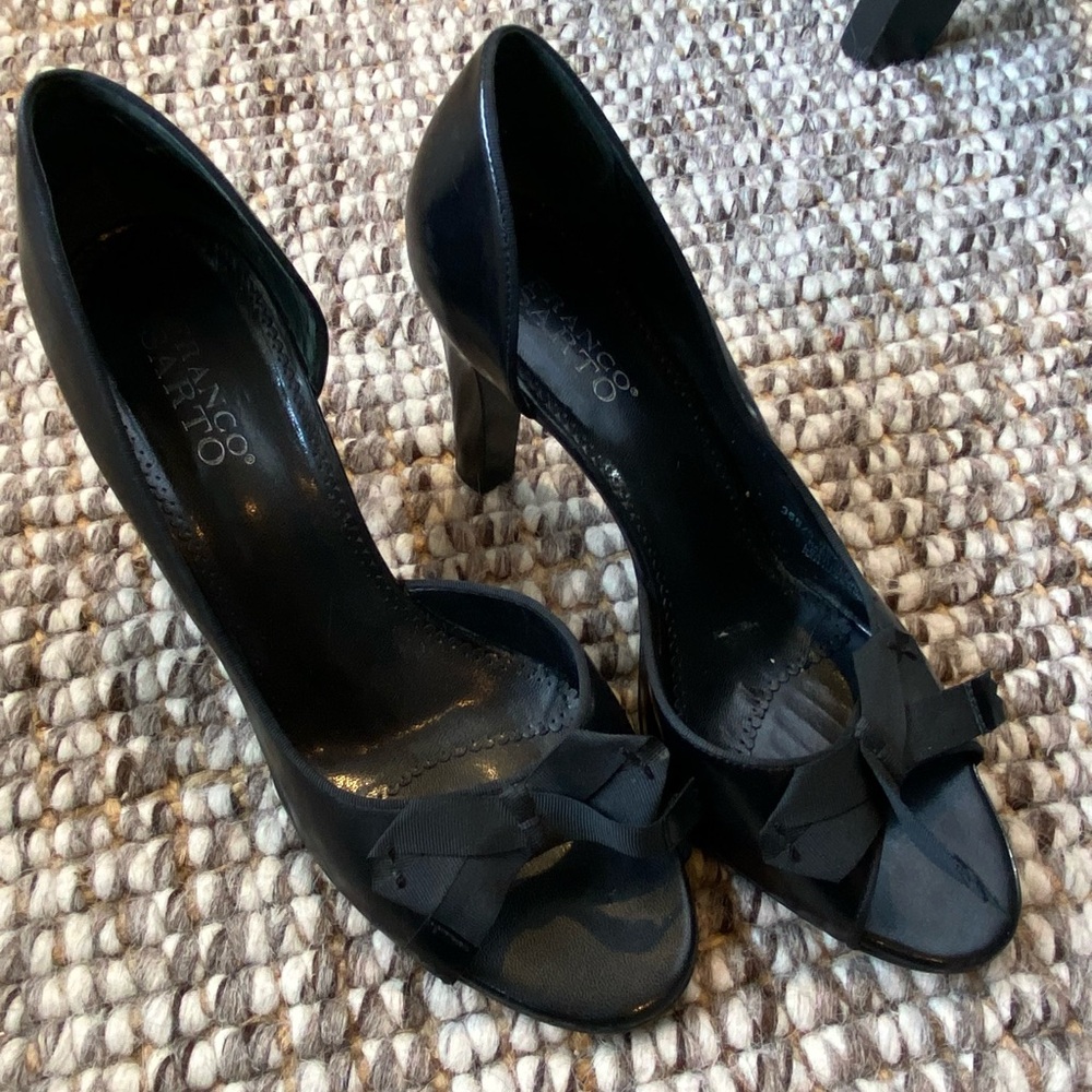 Franco Sarto Black Bow Heels